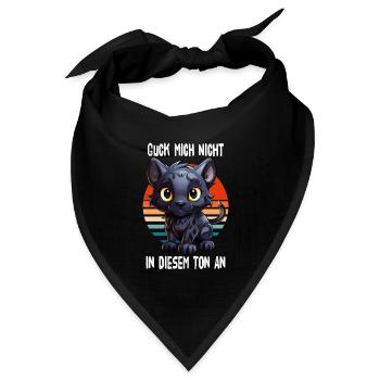 Guck Mich Nicht In Diesem Ton An Panther - Bandana Dreieckstuch - Schwarz - Vorne