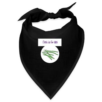 Es ist das Ende der Bohnen - Bandana Dreieckstuch - Schwarz - Vorne