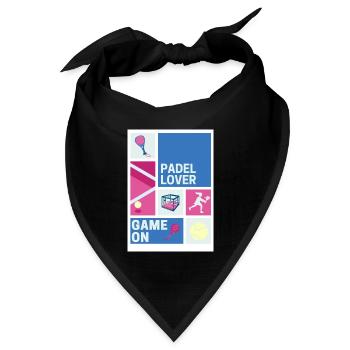 Padel-Liebhaber - Bandana Dreieckstuch - Schwarz - Vorne