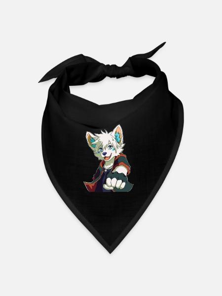 Prout Furry - Bandana Dreieckstuch - Schwarz