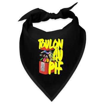 Toulon im Pif - Bandana Dreieckstuch - Schwarz - Vorne