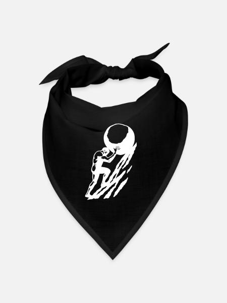 Sisiphus WHITE - Bandana Dreieckstuch - Schwarz