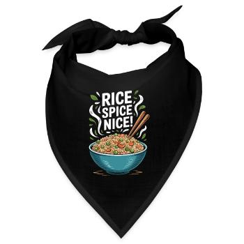 Fried Rice Spice Nice Hot Rice - Bandana Dreieckstuch - Schwarz - Vorne