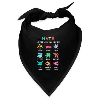 Mathe hält dich im Gleichgewicht - Bandana Dreieckstuch - Schwarz - Vorne