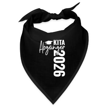 Kita Abgänger 2026 - Bandana Dreieckstuch - Schwarz - Vorne