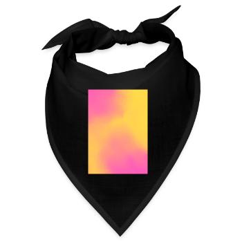 Gradient - yellow pink personalisierbar - Bandana Dreieckstuch - Schwarz - Vorne