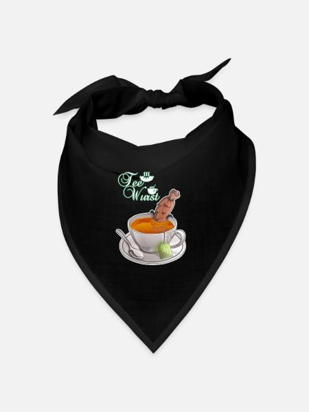 Teewurst  - Bandana Dreieckstuch - Schwarz