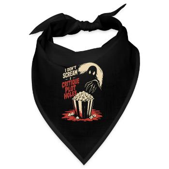 Critique Plot Holes Horror - Bandana Dreieckstuch - Schwarz - Vorne