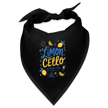 Limoncello - La dolce vita - Bandana Dreieckstuch - Schwarz - Vorne