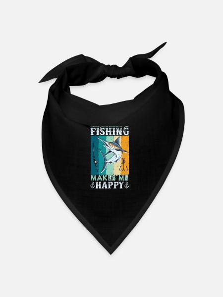 Therapie Angeln See Karpfen Angler Fischer Köder - Bandana Dreieckstuch - Schwarz