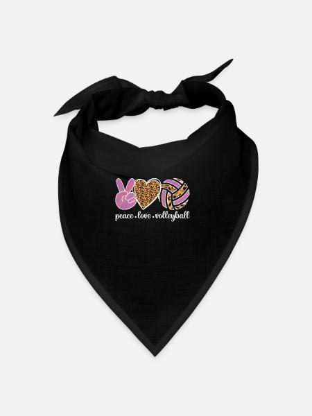 Volleyball Volley Aufschlag Volleyballspieler - Bandana Dreieckstuch - Schwarz