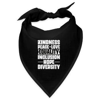 Gay Herz Schwul lesbisch Schwuler Lesbe Geschenk - Bandana Dreieckstuch - Schwarz - Vorne