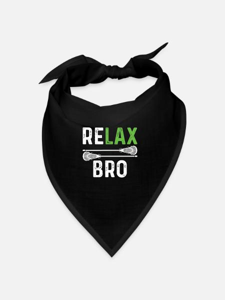 Lacrosse Spieler spielen Lacrosse Relax Lacrosse - Bandana Dreieckstuch - Schwarz