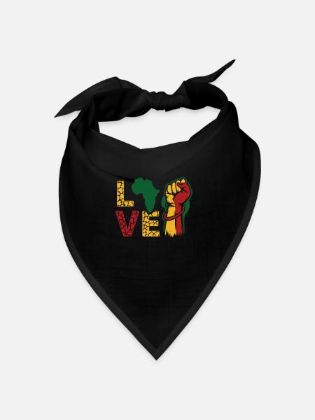 Ich bin Schwarze Geschichte Schwarzer - Bandana Dreieckstuch - Schwarz