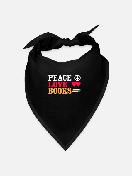 Bücher Lesen Bücherwurm Literatur Vielleser Buch - Bandana Dreieckstuch - Schwarz