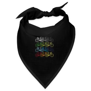 Fahrrad – Shirt Radsport Radeln Geschenk - Bandana Dreieckstuch - Schwarz - Vorne