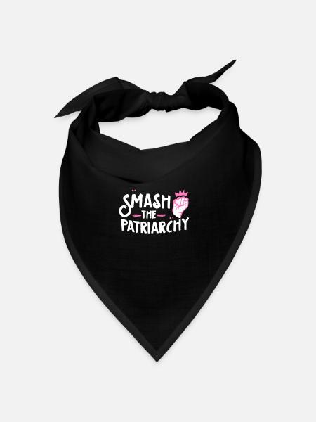 Smash Patriarchy Feminist Women's Empowerment - Bandana Dreieckstuch - Schwarz