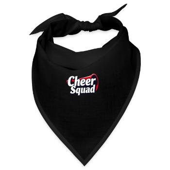 Cheer Squad Cheerleading Team Spaß - Bandana Dreieckstuch - Schwarz - Vorne