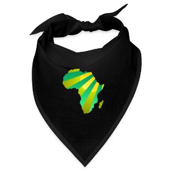 Tropischer Sonnenschein in Afrika - Bandana Dreieckstuch - Schwarz - Vorne