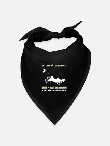 Herren Liegerad & Velomobil Sprüche Fahrrad - Bandana Dreieckstuch - Schwarz
