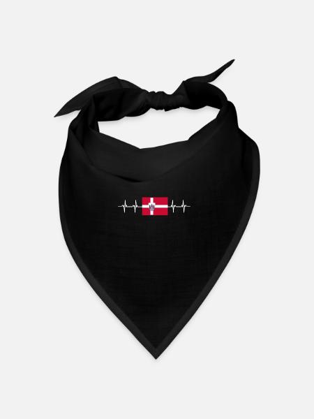 Kobenhavn Denmark Danish Kobenhaven Mermaid - Bandana Dreieckstuch - Schwarz