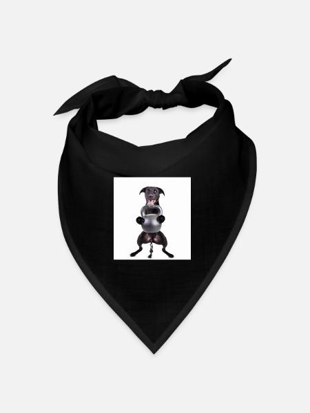 Kettlebell Workout Retro Fitness Gym - Bandana Dreieckstuch - Schwarz