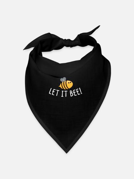 Let it bee - Bandana Dreieckstuch - Schwarz
