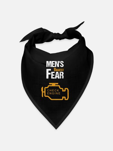 Angst? Ich bin es nur, die Motorkontrollleuchte! - Bandana Dreieckstuch - Schwarz