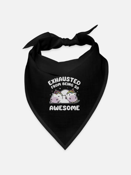 Erschöpft davon, so großartig zu sein - Bandana Dreieckstuch - Schwarz