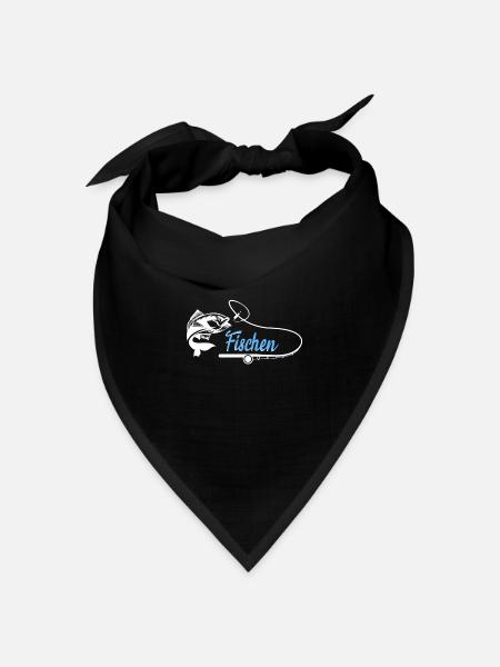 Fischen Angeln Fisch Fischer Angler - Bandana Dreieckstuch - Schwarz
