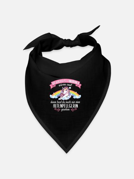 Altenpflegerin Pflegerin Altenpflege Spruch Beruf - Bandana Dreieckstuch - Schwarz