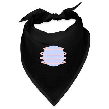 Retro Kugel schlichtes Design für Kunstpuristen! - Bandana Dreieckstuch - Schwarz - Vorne