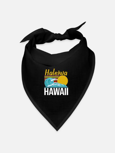 Hawaii - Bandana Dreieckstuch - Schwarz