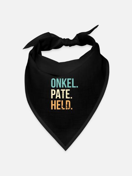 Onkel Pate Held Geschenk - Bandana Dreieckstuch - Schwarz