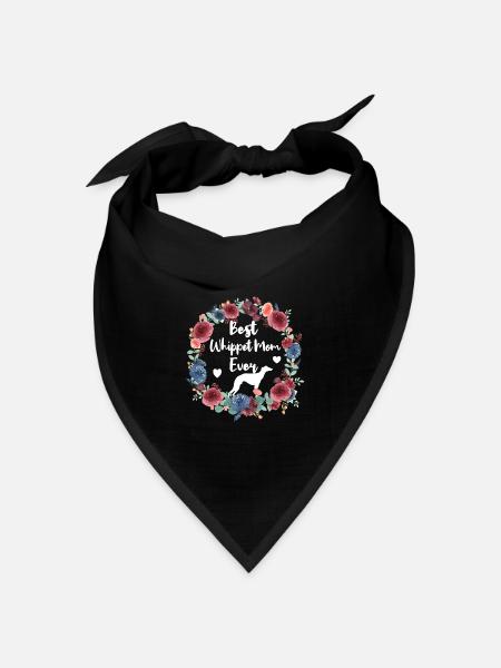Whippet Mama Whippet Hundebesitzerin Whippet Mom - Bandana Dreieckstuch - Schwarz