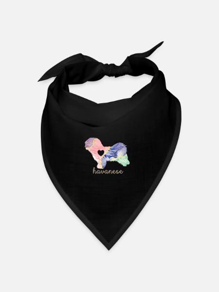Havanese Liebhaber Hundebesitzer Havanese Mama - Bandana Dreieckstuch - Schwarz