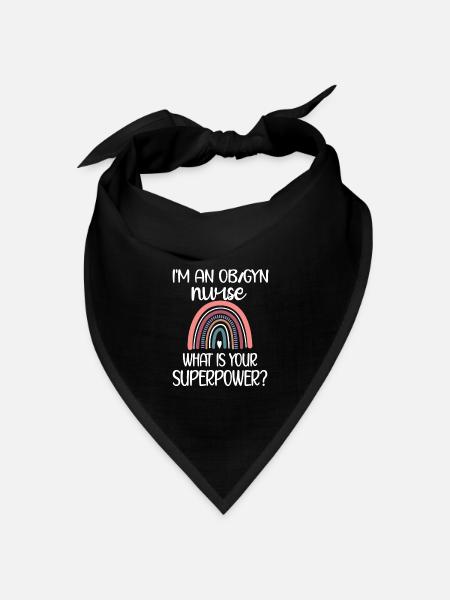 Geburtshilfe Gynäkologie OB GYN Krankenschwester - Bandana Dreieckstuch - Schwarz