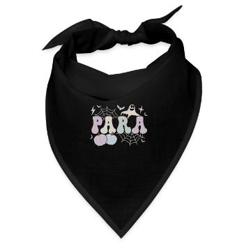 Paraprofessional Halloween Para Teacher Parapro - Bandana Dreieckstuch - Schwarz - Vorne