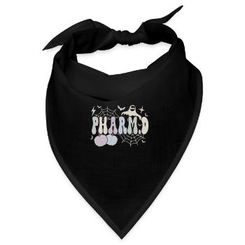 PharmD Doctor Of Pharmacy Halloween Pharmacist - Bandana Dreieckstuch - Schwarz - Vorne