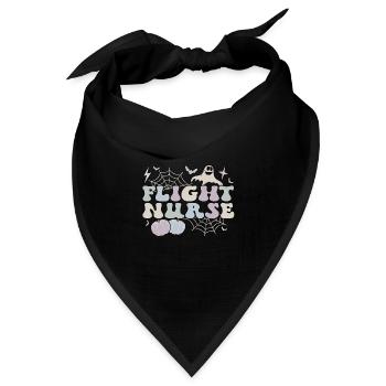 Flight Nurse Halloween RN Flight Nursing Gifts - Bandana Dreieckstuch - Schwarz - Vorne