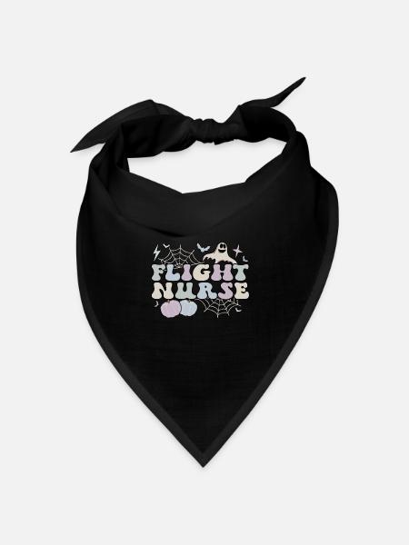 Flight Nurse Halloween RN Flight Nursing Gifts - Bandana Dreieckstuch - Schwarz