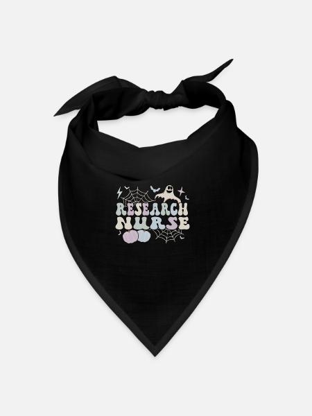 Research Nurse Clinical Research Nursing Halloween - Bandana Dreieckstuch - Schwarz