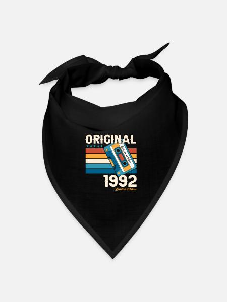 31. Geburtstag Mann Oktober Jahrgang 1992 Kassette - Bandana Dreieckstuch - Schwarz