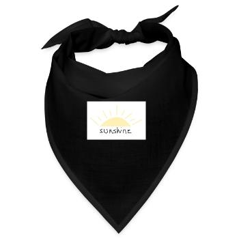 Sunshine - Bandana Dreieckstuch - Schwarz - Vorne