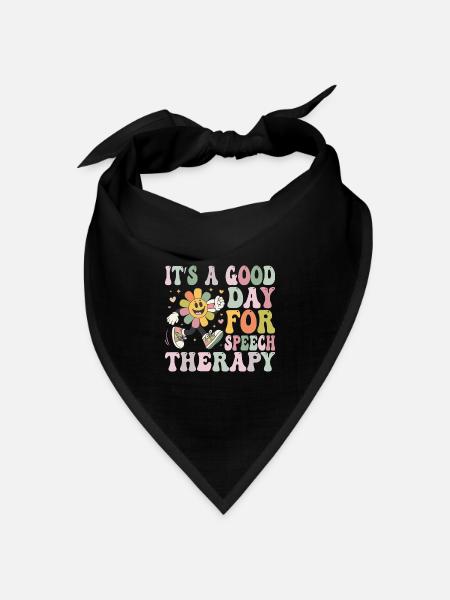 Es ist ein guter Tag für die Logopädie Sprachpathologie - Bandana Dreieckstuch - Schwarz