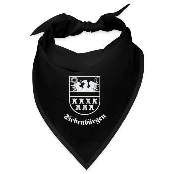 Wappen Siebenbürgen "Siebenbürgen" weiss - Bandana Dreieckstuch - Schwarz - Vorne