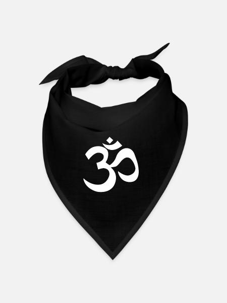 Om - Bandana Dreieckstuch - Schwarz