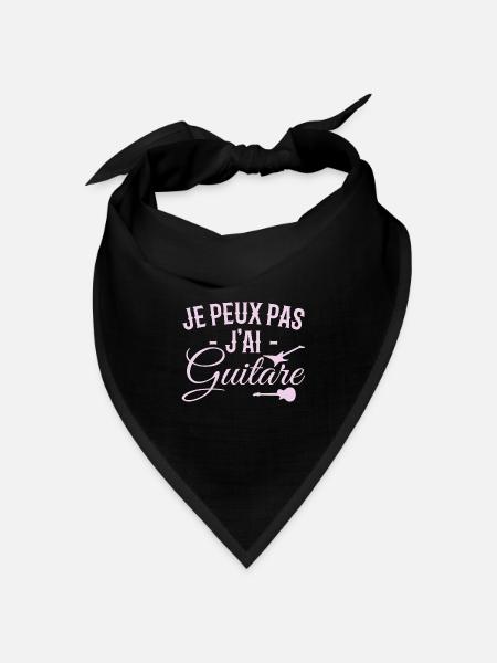 Ich kann keine Gitarre haben - Bandana Dreieckstuch - Schwarz