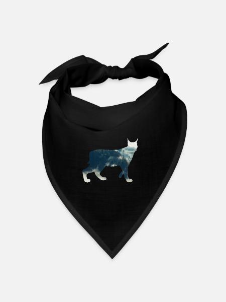 Luchs - Bandana Dreieckstuch - Schwarz