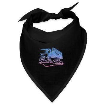 Truckerin Trucker Babe LKW Truck Fahrerin - Bandana Dreieckstuch - Schwarz - Vorne
